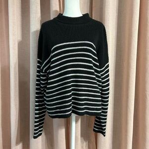 Truth Black and White Striped Sweater